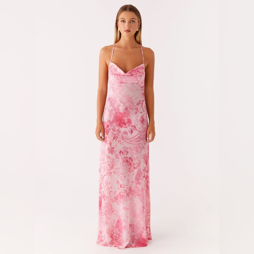 Peppermayo Pink & White Floral Maxi Dress